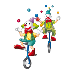 Sticker clowns jongleurs