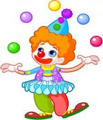 Stickers clown jongle cirque z